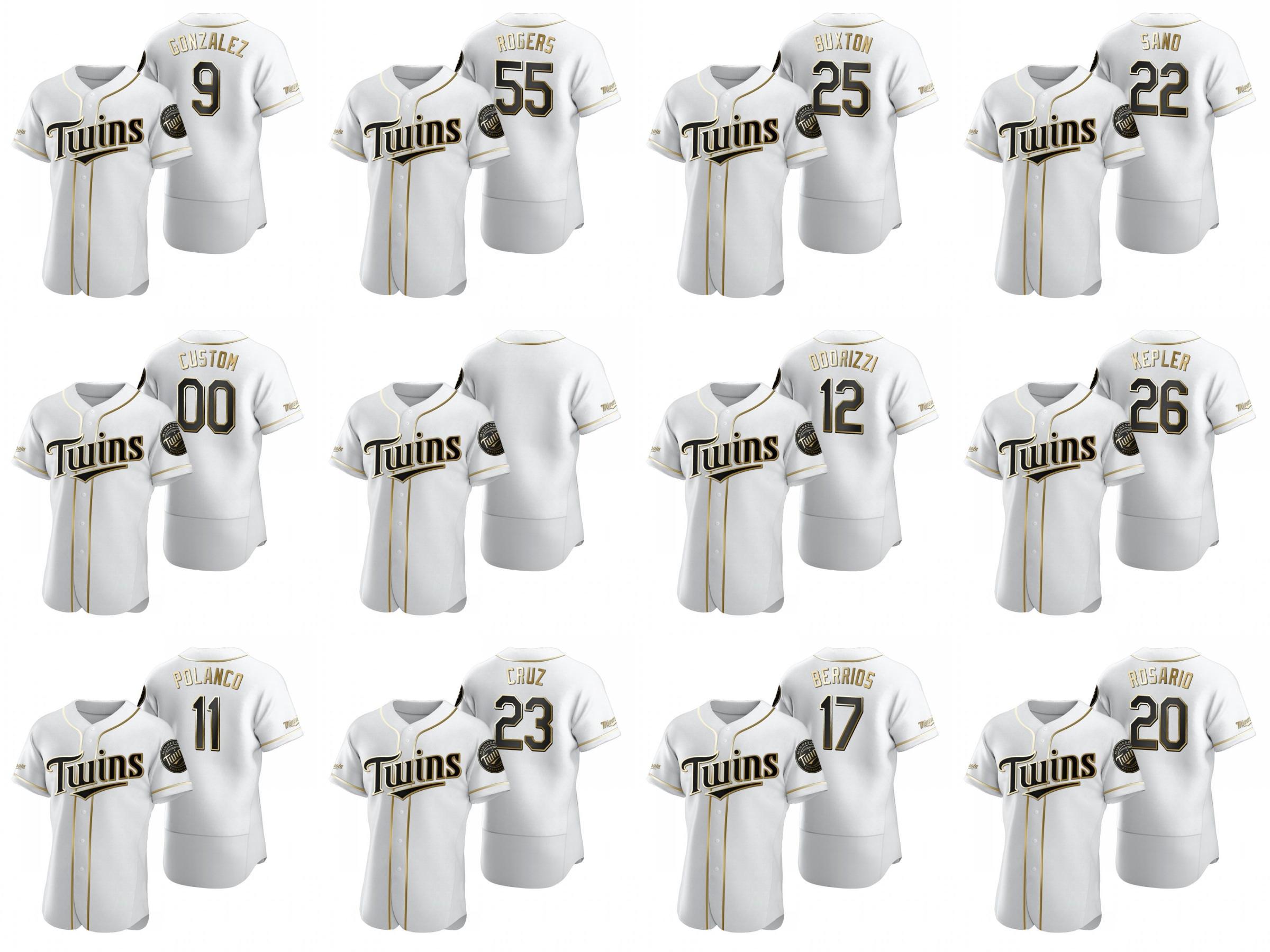 Minnesota Twins Men #22 Miguel Sano 20 Eddie Rosario 12 Jake Odorizzi Custom Women Youth White Authentic Golden Edition Jersey, Blue;black
Minnesota Twins Men #22 Miguel Sano 20 Eddie Rosario 12 Jake Odorizzi Custom Women Youth White Authentic Golden Edition Jersey, Blue;black