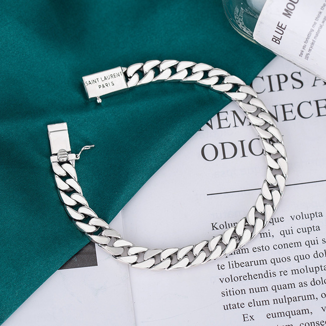 S925 Sterling Silver smooth letter men's and women's tank Bracelet simple Thai silver hand jewelry2, Golden;silver
S925 Sterling Silver smooth letter men's and women's tank Bracelet simple Thai silver hand jewelry2, Golden;silver