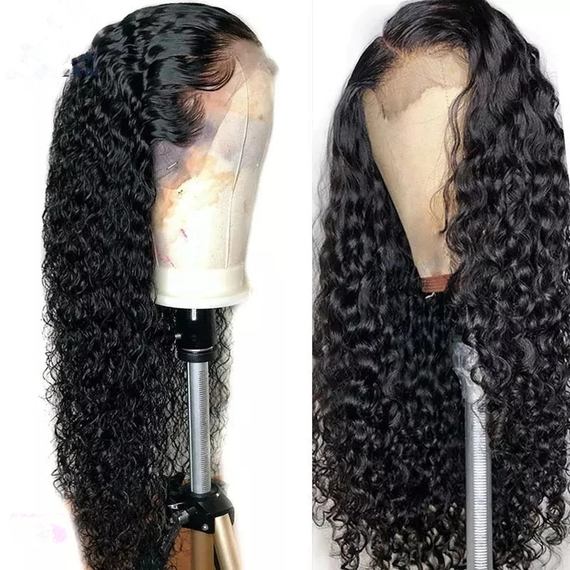 Real Brazilian Virgin Hair 360 Lace Frontal Wig Pre Plucked Natural Hairline Glueless Curly Hairs Wigs film Swiss Women diva1 130%density for sale