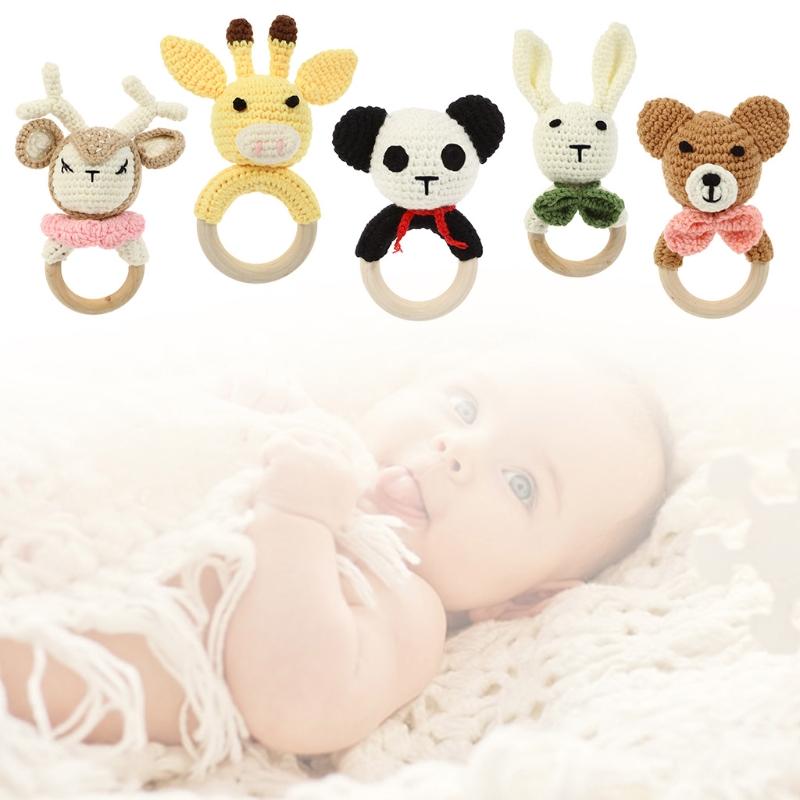 Pacifiers# DIY Crochet Animal Rattle Baby Wooden Teether Ring Infant Teething Nursing Soother Play Gym Educational Toy For Born Shower
Pacifiers# DIY Crochet Animal Rattle Baby Wooden Teether Ring Infant Teething Nursing Soother Play Gym Educational Toy For Born Shower