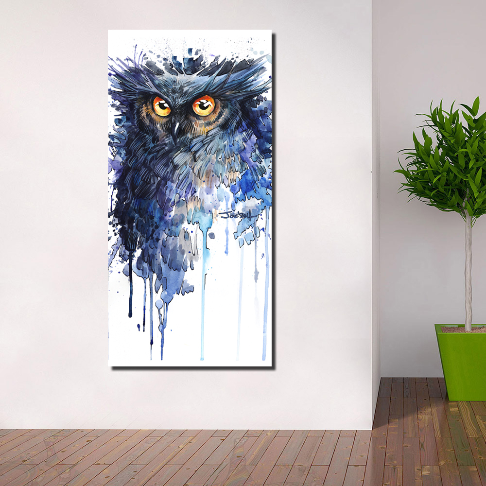 Modern Art Paintings Watercolor Owl Canvas Art Wall Pictures For Living Room Cuadros Decoration Art Printed