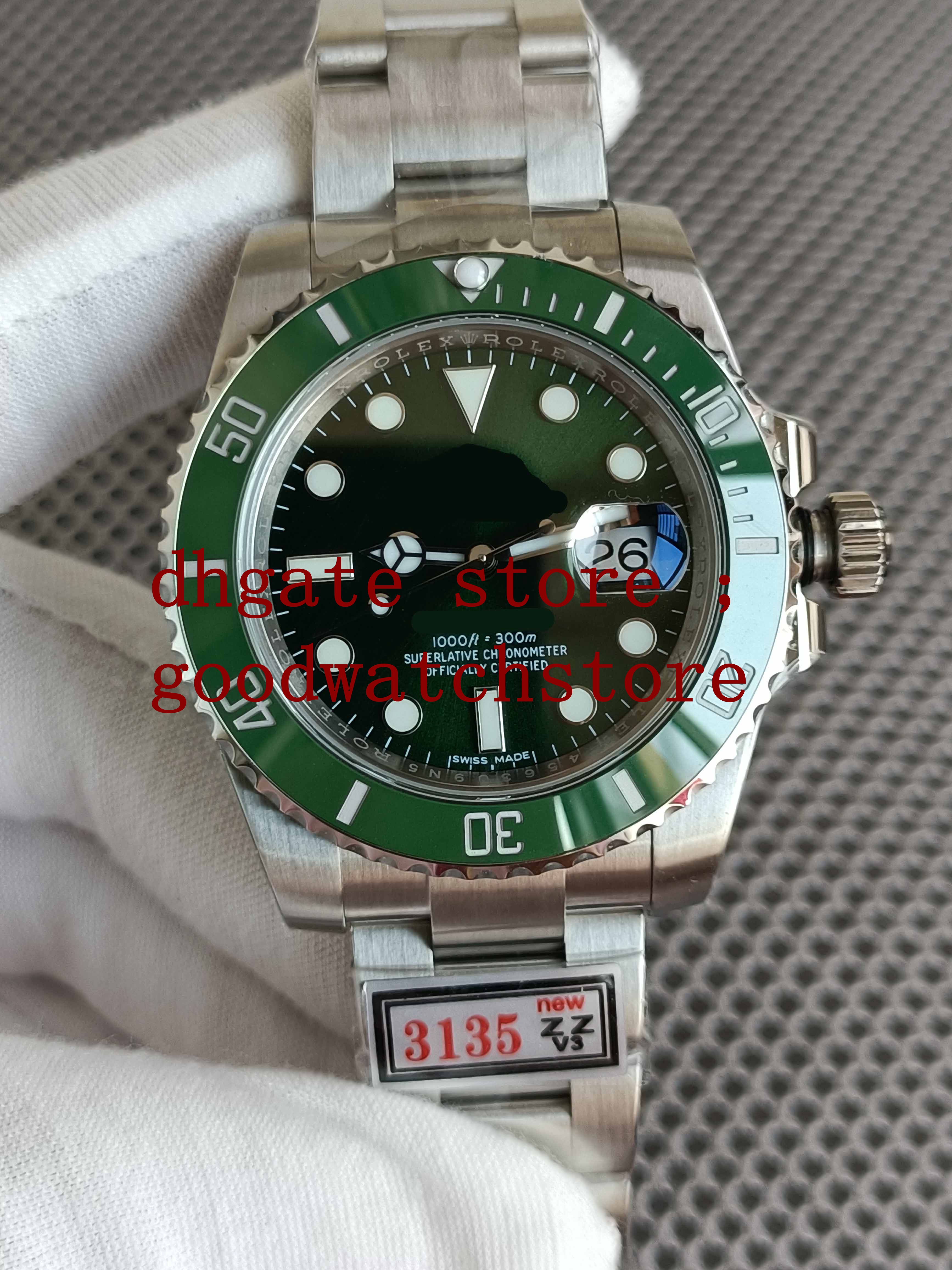 Original box Men's Quality 40mm Wristwatches Green Ceramic Bezel ZF Maker V3 Super Version 904L Markers Asia CAL.3135 Movement Automatic Men Sport Watches
Original box Men's Quality 40mm Wristwatches Green Ceramic Bezel ZF Maker V3 Super Version 904L Markers Asia CAL.3135 Movement Automatic Men Sport Watches