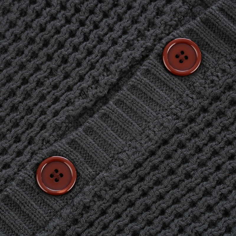Mens buckle Sweater Cardigan Autumn winter Fashion Warm Thick Hedging Turtleneck Knitting Jumper Sweaters 201012