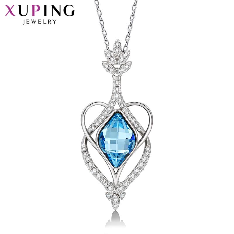 Pendant Necklaces Xuping Jewelry Delicate Women Crystals Necklace With Rhodium Plated 40235
Pendant Necklaces Xuping Jewelry Delicate Women Crystals Necklace With Rhodium Plated 40235