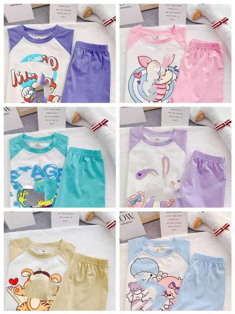 Boys and girls suits 6-color children's sports suit summer cool cotton home clothes boys' and girls' garden, White
Boys and girls suits 6-color children's sports suit summer cool cotton home clothes boys' and girls' garden, White