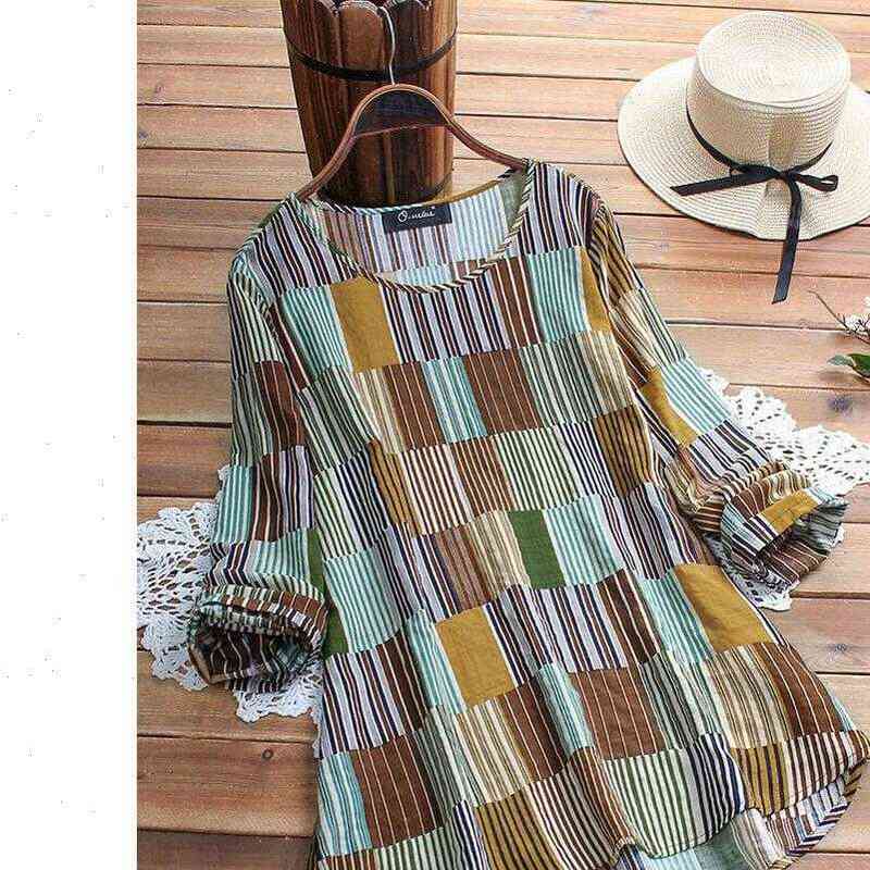 long sleeve loose casual womens shirt round neck color plaid summer fashion plus size l 5xl blue green trendy, White
long sleeve loose casual womens shirt round neck color plaid summer fashion plus size l 5xl blue green trendy, White