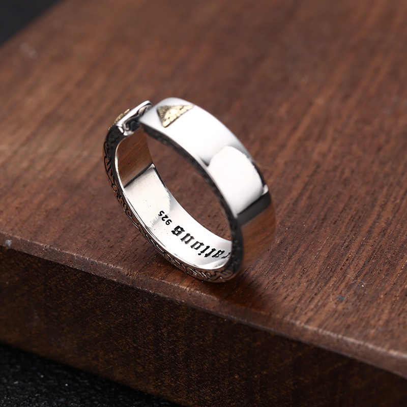 High quality Personalized 925 sterling silver adjustable rings American European antique silver handmade vintage designer luxury jewelry
