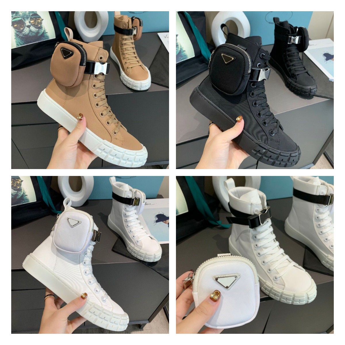 Wheel Re-Nylon Sneakers 2021 Luxury Designer Women Men Casual Shoes Recycled Nylon High-top Sneaker Removable Fabric Covered Comfortable Top Quality Size 35-44 A1, Color 2
Wheel Re-Nylon Sneakers 2021 Luxury Designer Women Men Casual Shoes Recycled Nylon High-top Sneaker Removable Fabric Covered Comfortable Top Quality Size 35-44 A1, Color 2