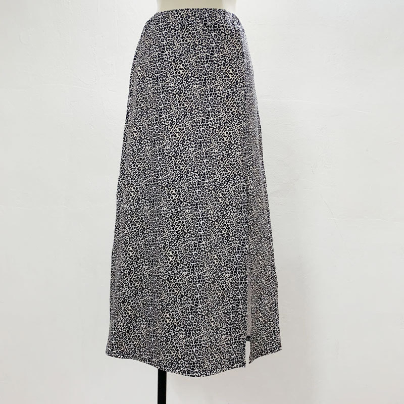 Fashion Split ALine Skirt Women Leopard Print High Waist Skirts Female Summer Streetwear Sexy Midi Skirt Ladies Bottoms 210306