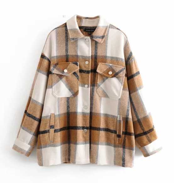 Winter Plaid Shirt Jacekt Loose Oversize Woolen Coat Women Vintage Button Jacket Windbreaker 211018, Red
Winter Plaid Shirt Jacekt Loose Oversize Woolen Coat Women Vintage Button Jacket Windbreaker 211018, Red