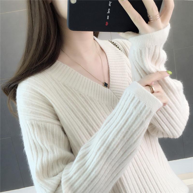 Sweater Women's Pullover 2021 Autumn Clothing New Style Loose-Fit Korean-style V-neck Vertical Stripe Sweater Wom, Khaki
Sweater Women's Pullover 2021 Autumn Clothing New Style Loose-Fit Korean-style V-neck Vertical Stripe Sweater Wom, Khaki