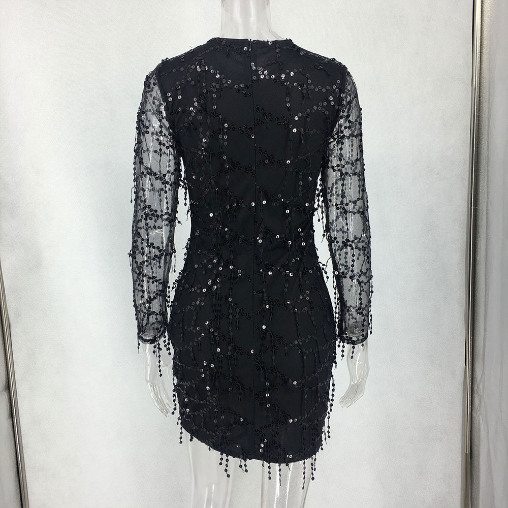 2021 New Women Mesh Sequins Long Sleeve Ny Casual Elegant Tassel o Neck Slim Mini Sexy Club Party Rn3h, Black
2021 New Women Mesh Sequins Long Sleeve Ny Casual Elegant Tassel o Neck Slim Mini Sexy Club Party Rn3h, Black