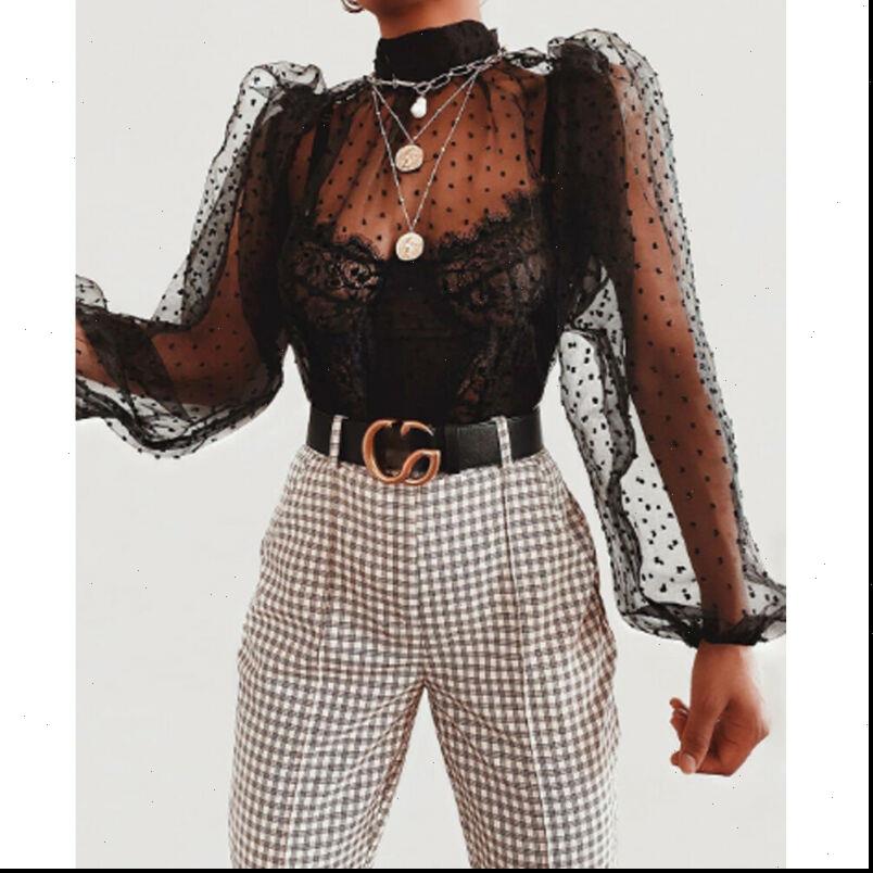 women shirts see through mesh sheer blouse transparent lace puff sleeve polka dot summer casual blouses female cover, White
women shirts see through mesh sheer blouse transparent lace puff sleeve polka dot summer casual blouses female cover, White