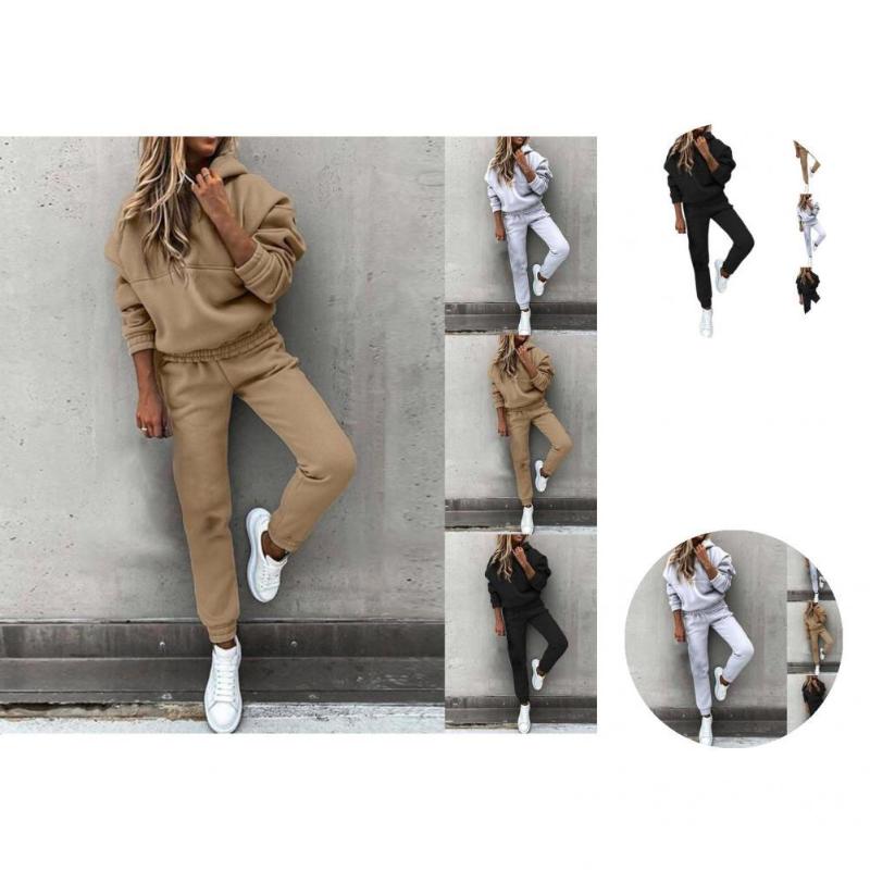 Gym Clothing 1 Set Fashion Jumpsuits Outfits Simple Breathable Pullover Hoodie Sweatsuit For Women Jogging Suits, White;black
Gym Clothing 1 Set Fashion Jumpsuits Outfits Simple Breathable Pullover Hoodie Sweatsuit For Women Jogging Suits, White;black