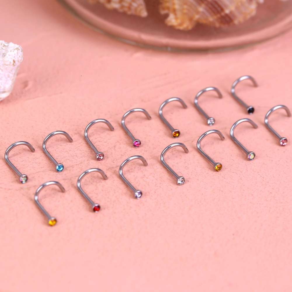 Stainls steel ring 5-shaped Rhintone 7-shaped L-shaped nose nail body piercing jewelry, Silver
Stainls steel ring 5-shaped Rhintone 7-shaped L-shaped nose nail body piercing jewelry, Silver