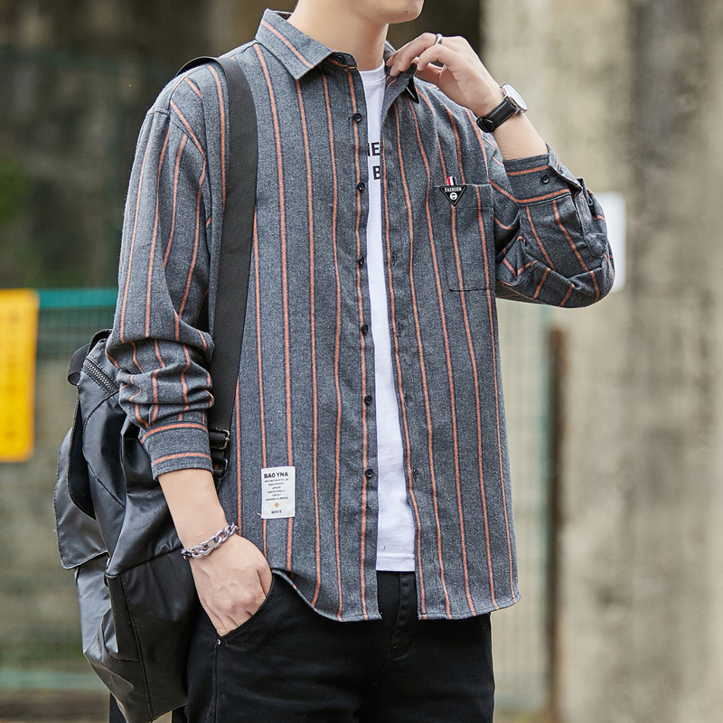 New 2021 Spring Brand Men Shirts for Man Clothing Long Sleeve Tops Plus Size Camisas De Hombre Korean Vintage Striped Clothes J3q7, Gray
New 2021 Spring Brand Men Shirts for Man Clothing Long Sleeve Tops Plus Size Camisas De Hombre Korean Vintage Striped Clothes J3q7, Gray