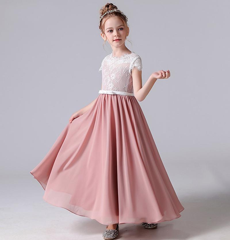 Girl's Dresses Pink Long Lace Junior Bridesmaid Dress Short Sleeves Flower Girl Chiffon Girls Formal Birthday Party Gowns, Red;yellow
Girl's Dresses Pink Long Lace Junior Bridesmaid Dress Short Sleeves Flower Girl Chiffon Girls Formal Birthday Party Gowns, Red;yellow