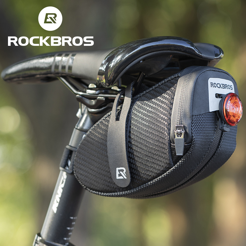 ROCKBROS Bicycle Tail Bag Water Repellent Reflective Large Capacity Saddle Pouch Cycling Package MTB Bike Accessories, Black
ROCKBROS Bicycle Tail Bag Water Repellent Reflective Large Capacity Saddle Pouch Cycling Package MTB Bike Accessories, Black