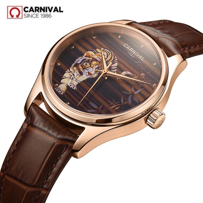 Wristwatches Switzerland Carnival Automatic Mechanical Watch For Men NH36 Montre Homme Genuine Leather Reloj Hombre Sapphire202, Tiger g8515rl04
Wristwatches Switzerland Carnival Automatic Mechanical Watch For Men NH36 Montre Homme Genuine Leather Reloj Hombre Sapphire202, Tiger g8515rl04