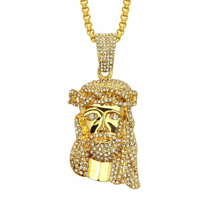Pendant Necklaces Hip Hop CZ Stone Bling Out JESUS Piece For Men Heavy Rock Jewelry With 30inches Gold Chain
Pendant Necklaces Hip Hop CZ Stone Bling Out JESUS Piece For Men Heavy Rock Jewelry With 30inches Gold Chain