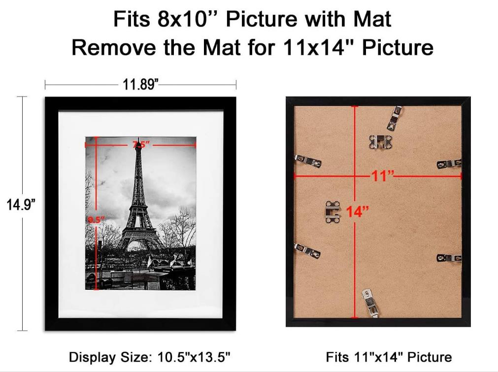 Picture Frame Display Gallery Wall Mounting Photo Crafts Case Home Decoraions Black White 4 Sizes For Chose