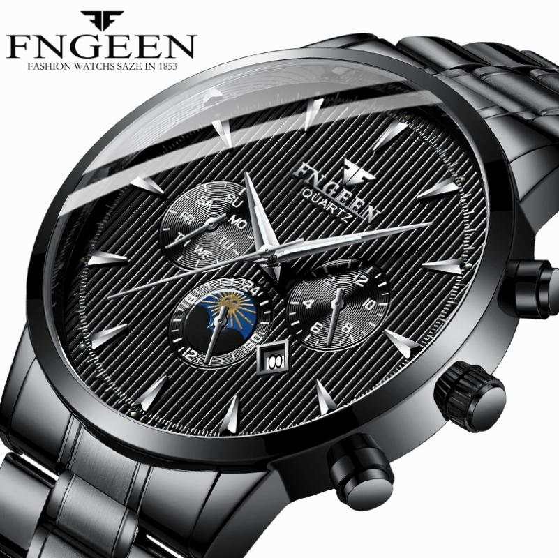 Wristwatches FNGEEN Business Men Watch Quartz Wristwatch Auto Date Waterproof Fashion Non-Mechanical Male Clock Relogio Masculino, As pic
Wristwatches FNGEEN Business Men Watch Quartz Wristwatch Auto Date Waterproof Fashion Non-Mechanical Male Clock Relogio Masculino, As pic
