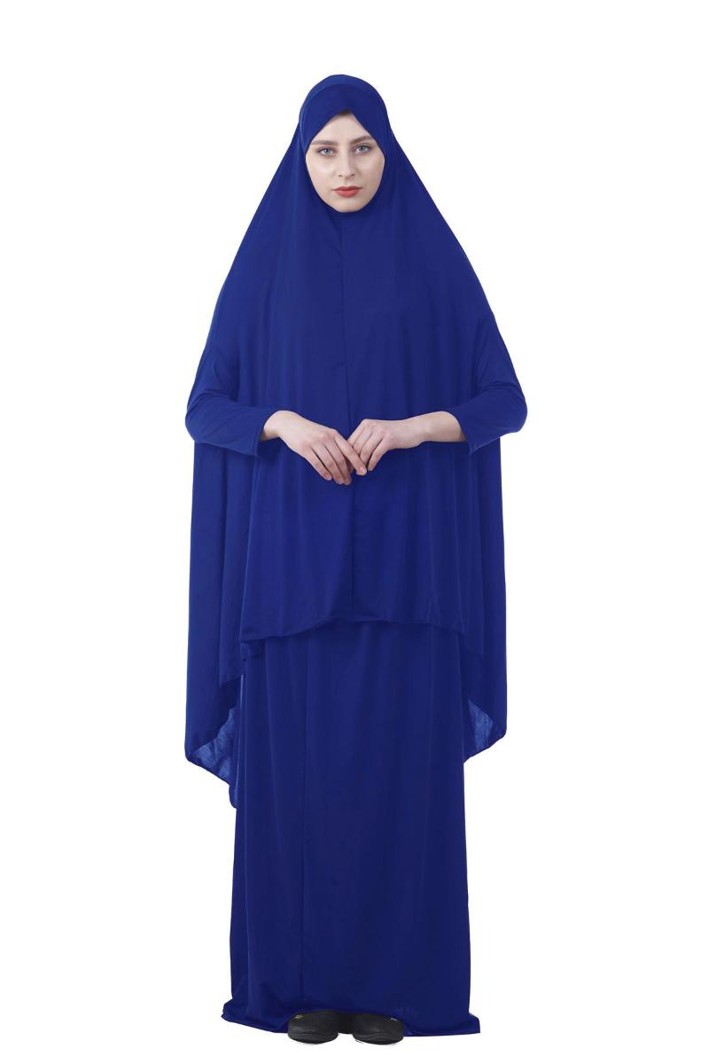 Ethnic Clothing 2pcs Muslim Women Long Robe Dubai Head Cover Hijab Dress Jellaba Khimar Worship Middle East Prayer Kaftan Ramadan