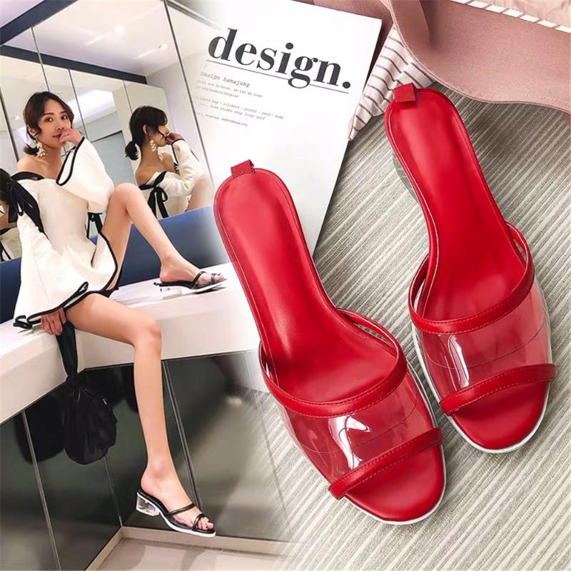 Sandals S Fashion Womens Beach PVC Transparent Summer Slippers Genuine Leather Shoes Chucky Low Heels For Woman, Black
Sandals S Fashion Womens Beach PVC Transparent Summer Slippers Genuine Leather Shoes Chucky Low Heels For Woman, Black