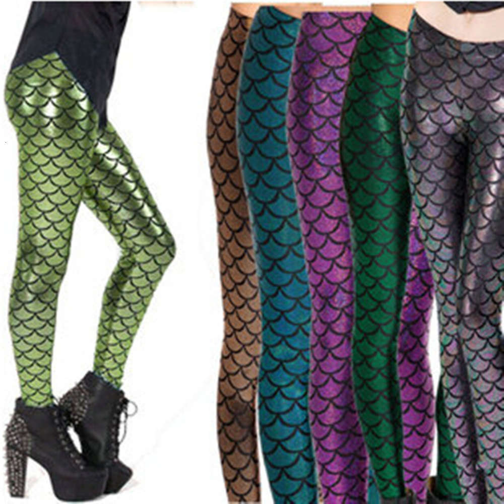 Spring fish scale print stretch slim shiny Mermaid nine point bottoms women' K343 leggings, Pink
Spring fish scale print stretch slim shiny Mermaid nine point bottoms women' K343 leggings, Pink