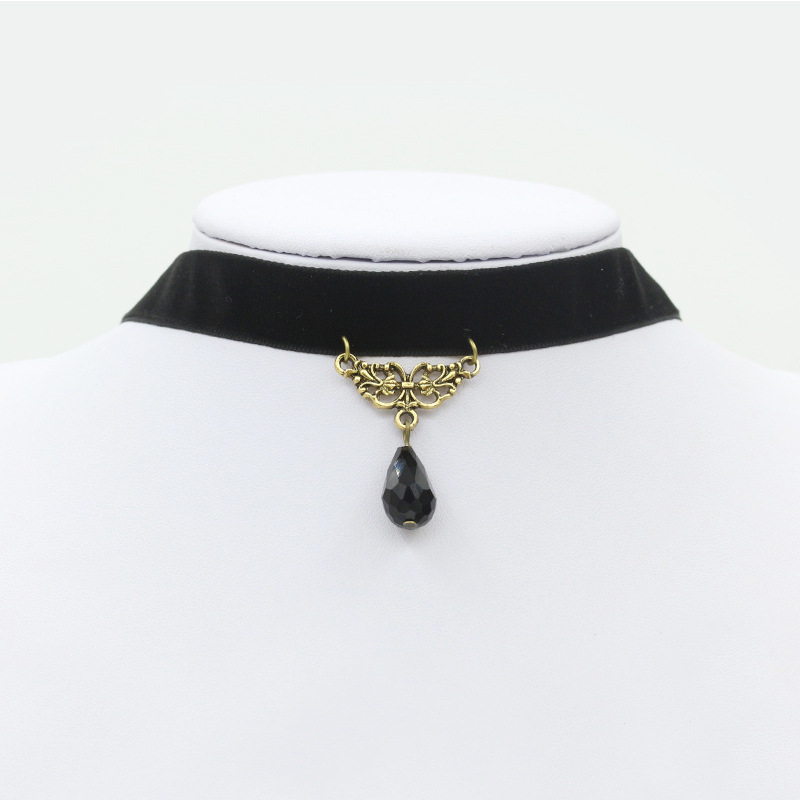 Flower Lace Choker Necklaces for Women Velvet Ribbon Collar Torques Neckband with Pearl Bell Sea star Pendants Chokers Mix Order Fashion Jewelry Whole