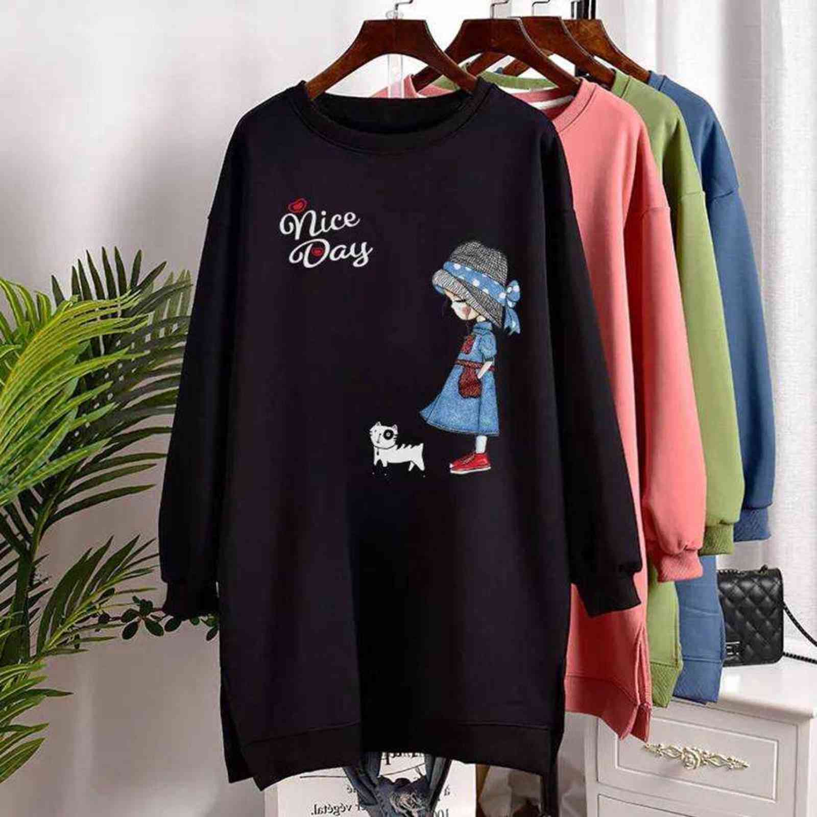 Size 6XL 150KG Autumn Winter Hoodies Women Large Size Long Sleeve O Neck Sweatshirt Cartoon Printed Loose Pullovers Felmale Tops 211108, Thin
Size 6XL 150KG Autumn Winter Hoodies Women Large Size Long Sleeve O Neck Sweatshirt Cartoon Printed Loose Pullovers Felmale Tops 211108, Thin