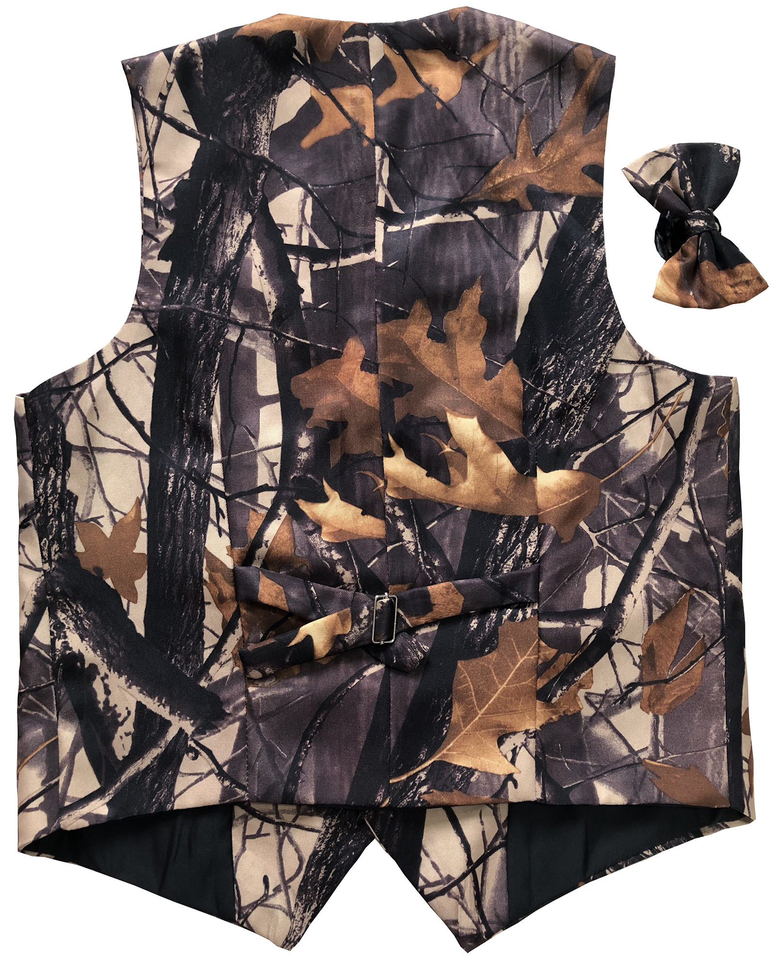 Camo Printed Groom Vests For Wedding Groomsmen Attire Camouflage Slim Fit Mens Vests 2 piece set (Vest+Tie) Custom Made Plus Size