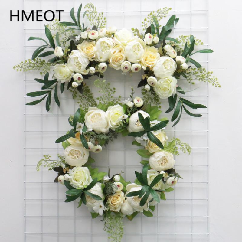 HMEOT Artificial Rose Peony Wreath Lintel Wall Decoration Flower Door Wreath for Wedding Home Christmas Garland Decor Road guide, 14 70cm
HMEOT Artificial Rose Peony Wreath Lintel Wall Decoration Flower Door Wreath for Wedding Home Christmas Garland Decor Road guide, 14 70cm