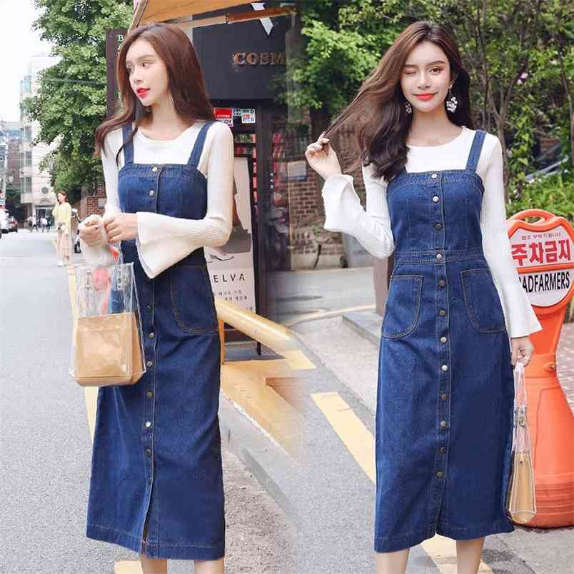 Single Breasted Denim Suspender Overalls Dresses Summer High Street Pocket Vintage Vest Women Casual Robe Femme Jean 210604, Blue
Single Breasted Denim Suspender Overalls Dresses Summer High Street Pocket Vintage Vest Women Casual Robe Femme Jean 210604, Blue