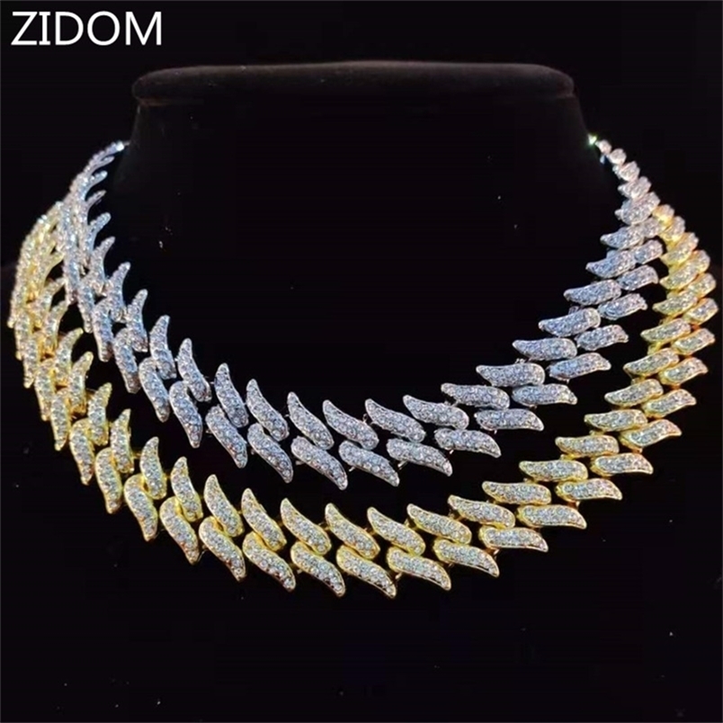 Men Hip Hop Chain Necklace 20mm Thorn Shape Chains Iced Out Bling Necklace Male Fashion HipHop Jewelry For Birthday Gift 220210
Men Hip Hop Chain Necklace 20mm Thorn Shape Chains Iced Out Bling Necklace Male Fashion HipHop Jewelry For Birthday Gift 220210