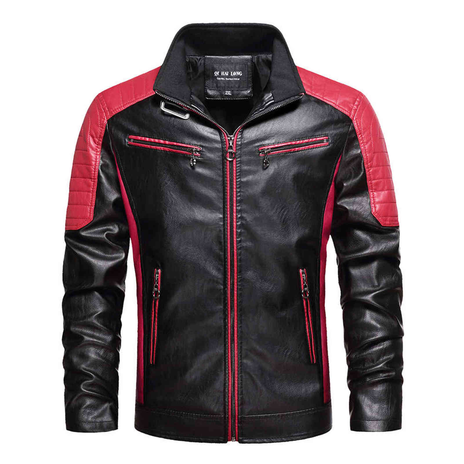 Spring Men 's Vintage Leather Jackets Fleece Outwear Casual Motorcycle Pu Jacket Biker Leather Windbreaker 4XL 211111