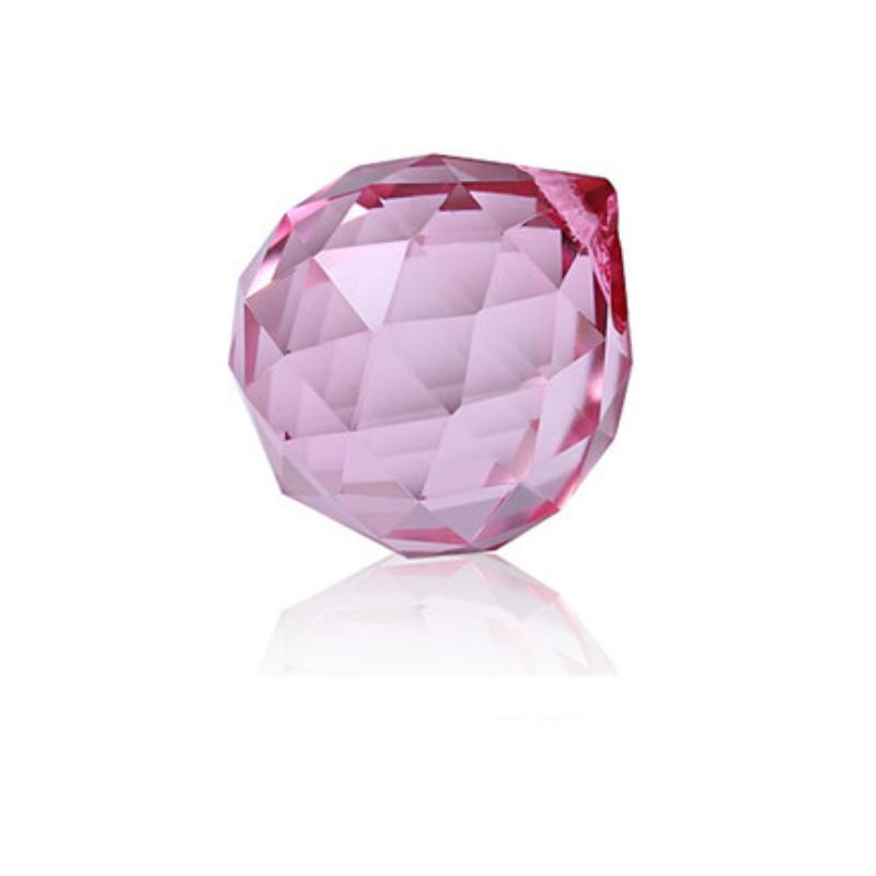 15mm-40mm Pink Crystal Hanging Faceted Ball Crystal Pendants For Chandeliers Hot Sale Beautiful Glass Lighting Parts