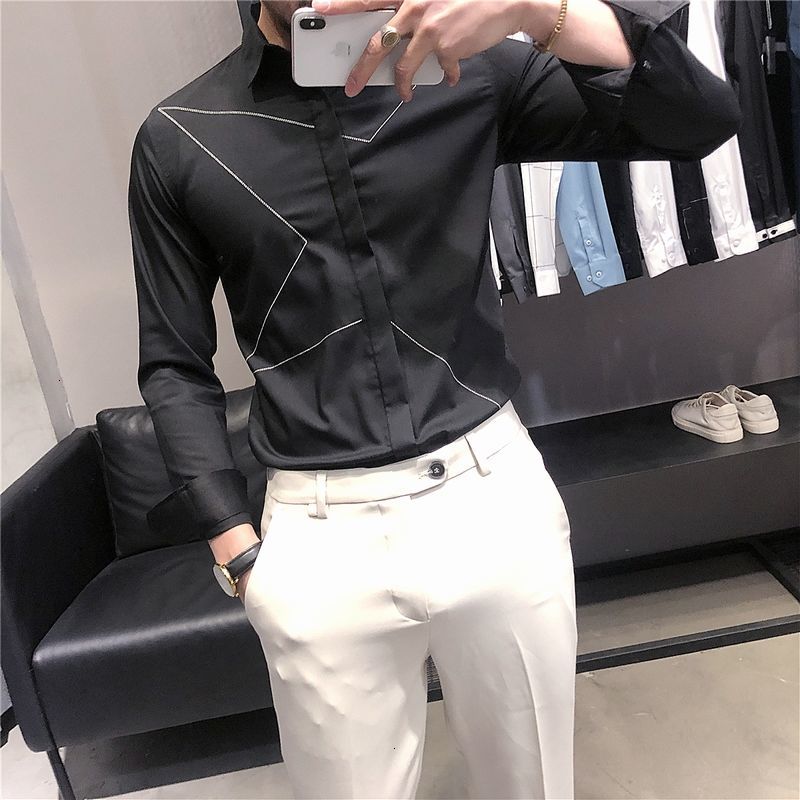 New Korean Slim Fit Camisa Social Masculina 2021 Spring Men Simple Business Casual Shirt Overhemden Heren 1gk7, Black
New Korean Slim Fit Camisa Social Masculina 2021 Spring Men Simple Business Casual Shirt Overhemden Heren 1gk7, Black