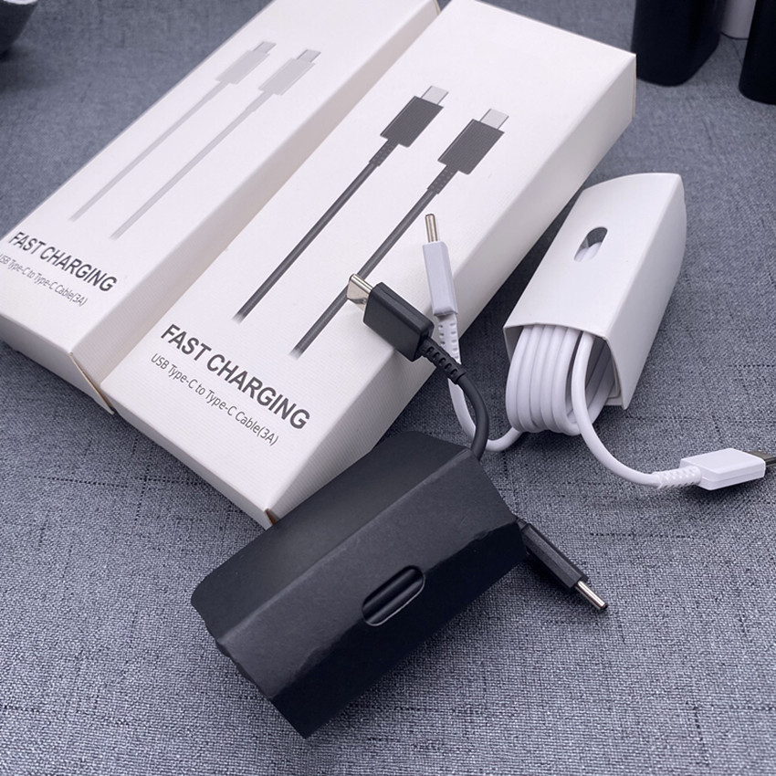 3A USB-c cables type C to type-c cable 25W 45W charger PD 3.0 Fast charging for Note 10 20 S21 With packaging box OEM quality, Black
3A USB-c cables type C to type-c cable 25W 45W charger PD 3.0 Fast charging for Note 10 20 S21 With packaging box OEM quality, Black