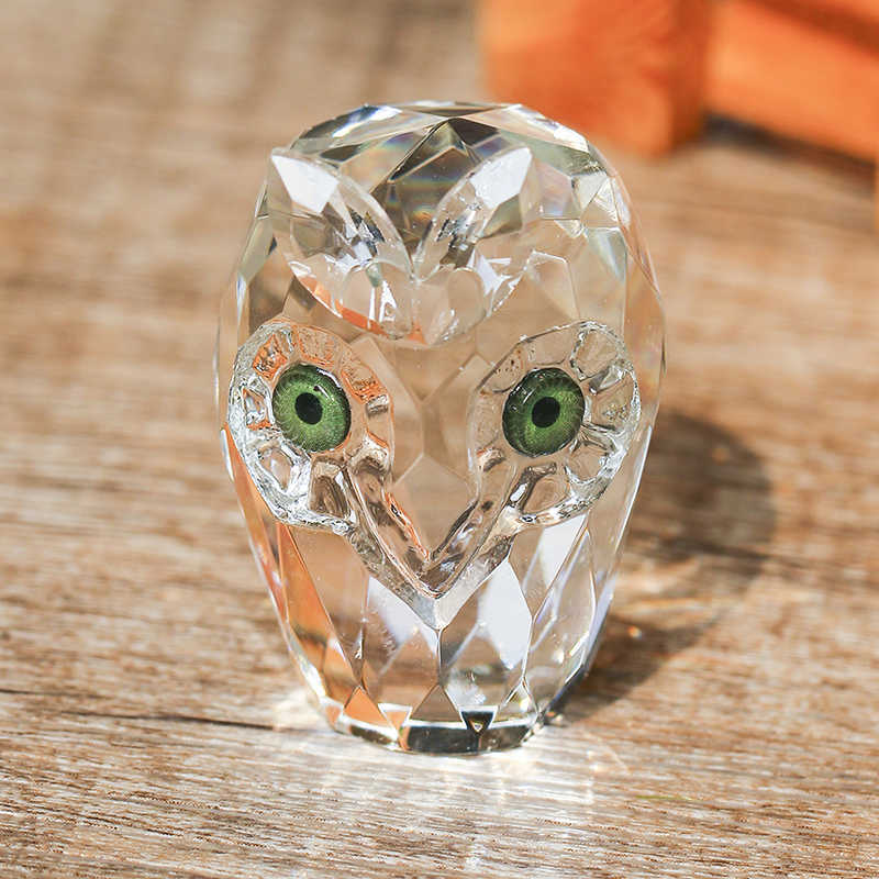 H&D 18 Styles Crystal Animal Figurines Collection Cut Glass Ornament Statue Animal Collectible Gift Home Decor Wedding Favors 210727