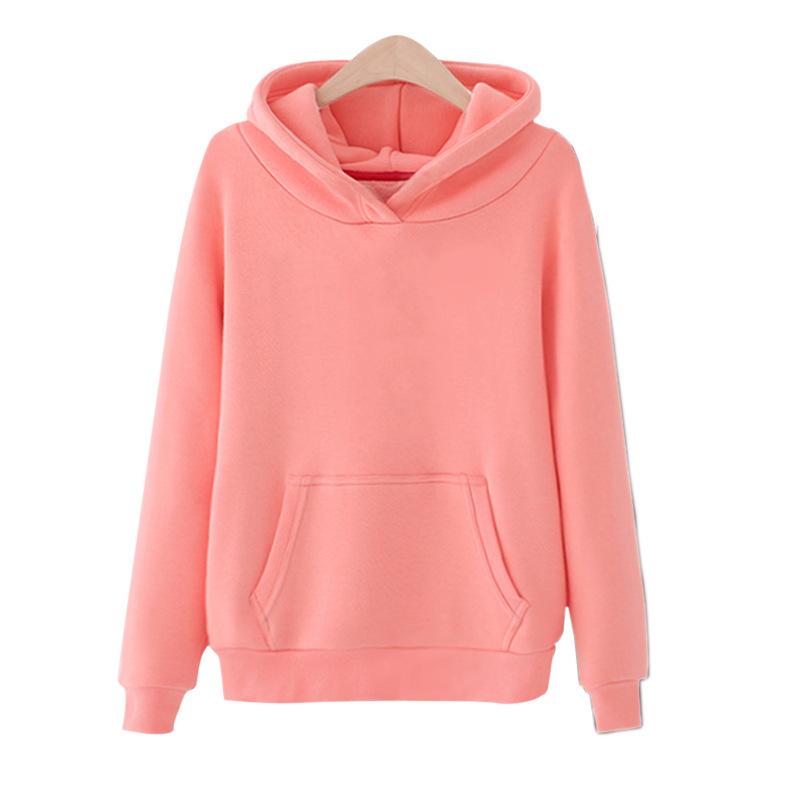 Autumn Purple Warm Women's Sweatshirt Fashion Solid Color Winter Fleece Pullover Tops Hoodie 201217