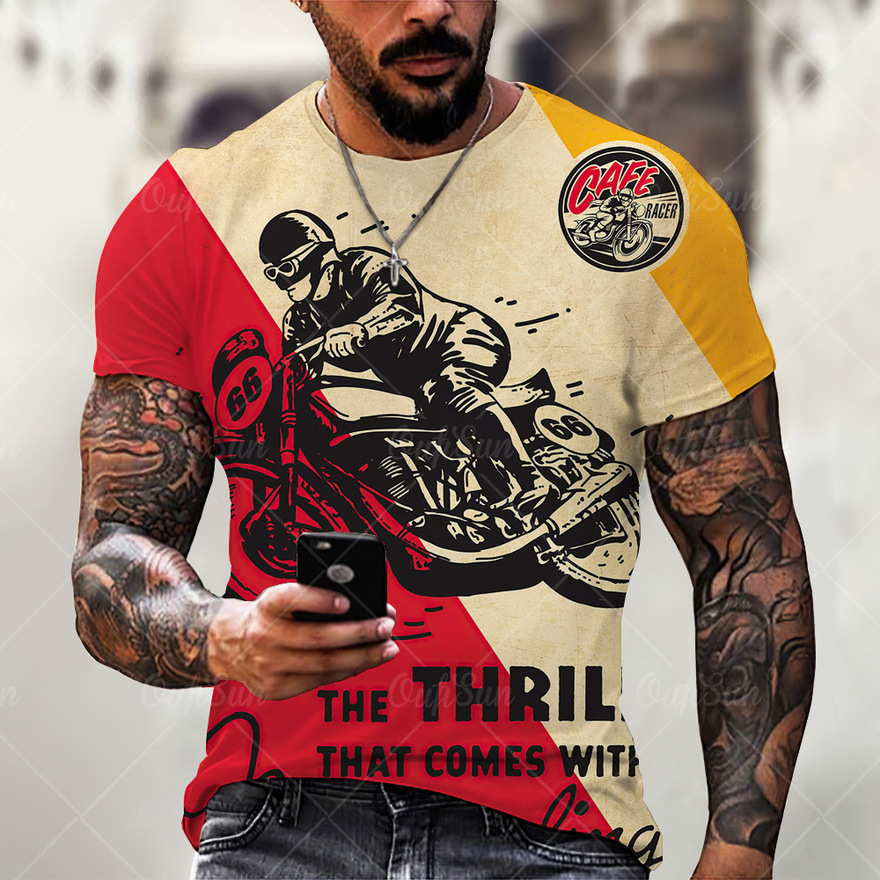 2021 new menswear summer t-shirt us 66 motorbike print street trend short sve t-shirt u03, White;black 
2021 new menswear summer t-shirt us 66 motorbike print street trend short sve t-shirt u03, White;black