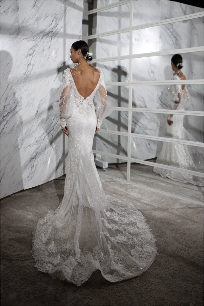 2021 Plus Size Arabic Aso Ebi Luxurious Mermaid Sexy Wedding Dresses Lace Pearls Bridal Dresses Backless Vintage Wedding Gowns ZJ366
