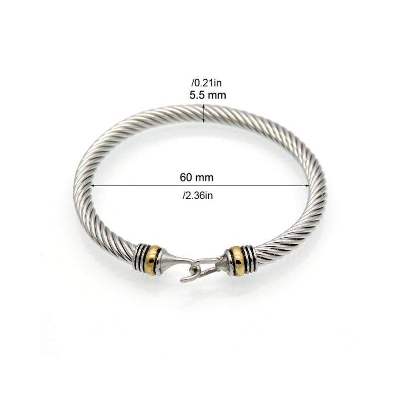 Titanium steel twisted wire hook-shaped gold Bracelet Women Wrist Bracelet Women Wrist Fashion Jewelry Gifts#2