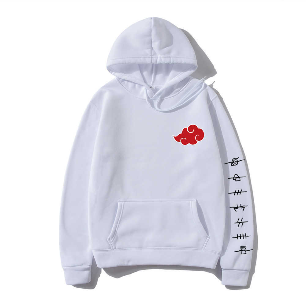 Japanese Anim Akatsuki Cloud Symbol Pullover Hoodie Men Hoodies Streetwear Men Akatsuki Cloud Symbols print Oversized Sweatshirt H0910