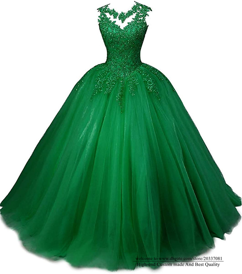 Quinceanera Dresses 2021 Sexy Backless Princess Sequins Party Prom Formal Crystal Appliques Tulle Ball Gown Lace Up Vestidos De 15 Anos Q11