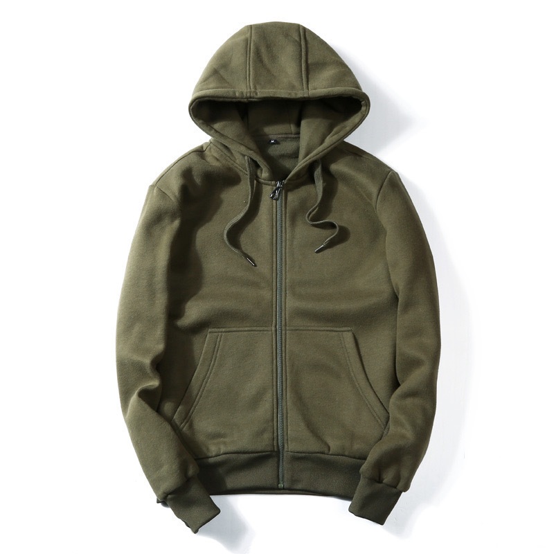 Warm Fleece Hoodies Men Sweatshirts Spring Autumn Solid Black Color Hip Hop Streetwear Hoody Man's Clothing SZIE M-3XL 201126