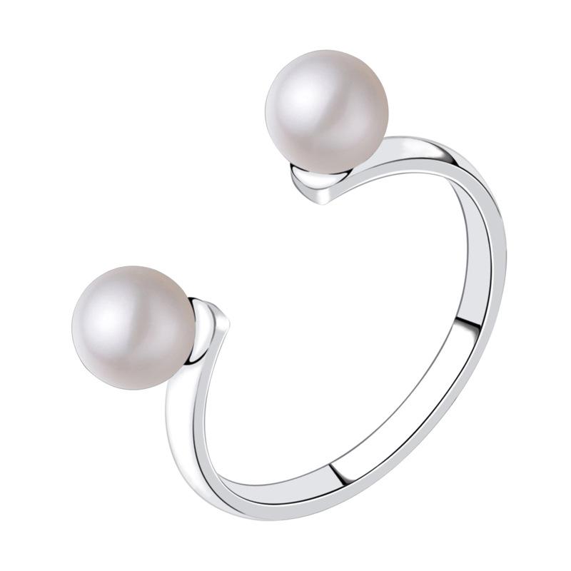 Cluster Rings Natural Pearls Ring Pure Silver Korean Simple Female Cute U-shaped Pearl Opening Adjustable Jewelry With Box, Golden;silver
Cluster Rings Natural Pearls Ring Pure Silver Korean Simple Female Cute U-shaped Pearl Opening Adjustable Jewelry With Box, Golden;silver