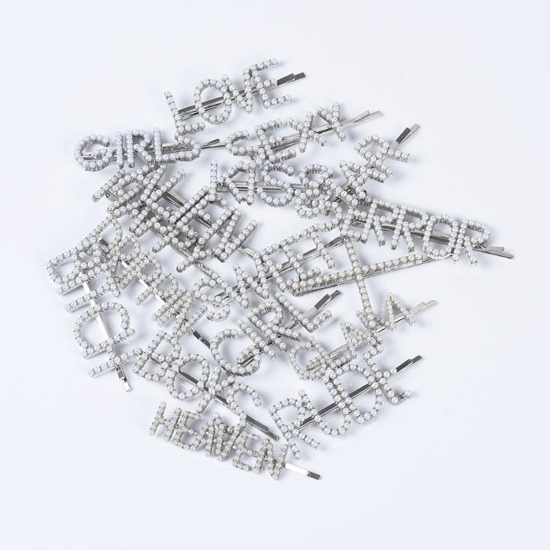 Hair Clips & Barrettes English Alphabet Pearl Women Retro Hairpin Clip For Girls Adult Metal Barrette Hairclip Accessories
Hair Clips & Barrettes English Alphabet Pearl Women Retro Hairpin Clip For Girls Adult Metal Barrette Hairclip Accessories