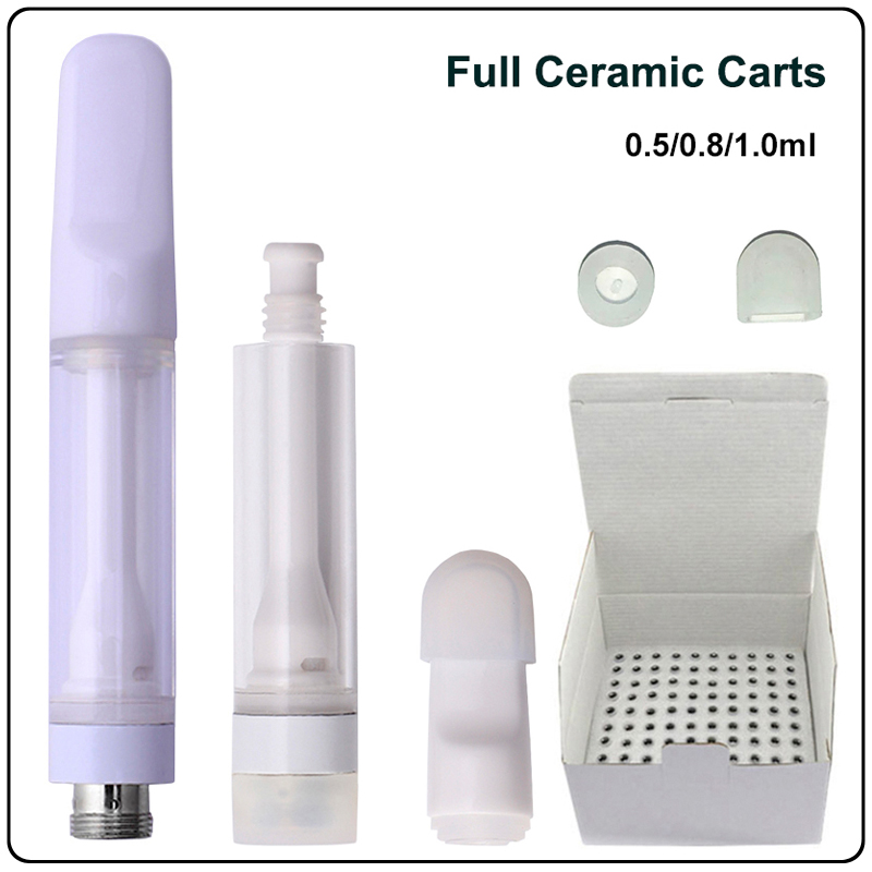 Full Ceramic Atomizers All Pure Ceramics Disposable Vape Carts Snap On Tips Press In Top White Black 0.5ml 0.8ml 1.0ml TH205 Lead Free Glass
Full Ceramic Atomizers All Pure Ceramics Disposable Vape Carts Snap On Tips Press In Top White Black 0.5ml 0.8ml 1.0ml TH205 Lead Free Glass